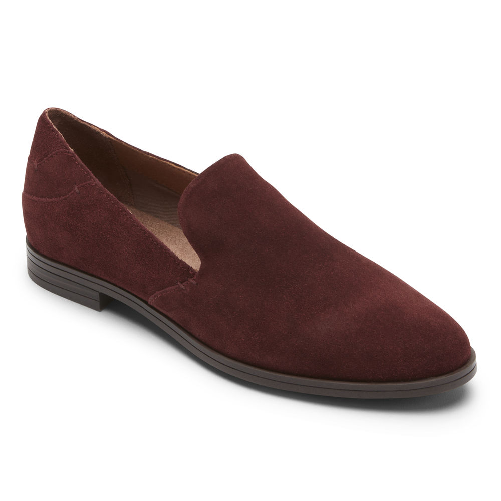 Rockport Womens Loafers Burgundy - Perpetua - UK 698-IDVFTZ